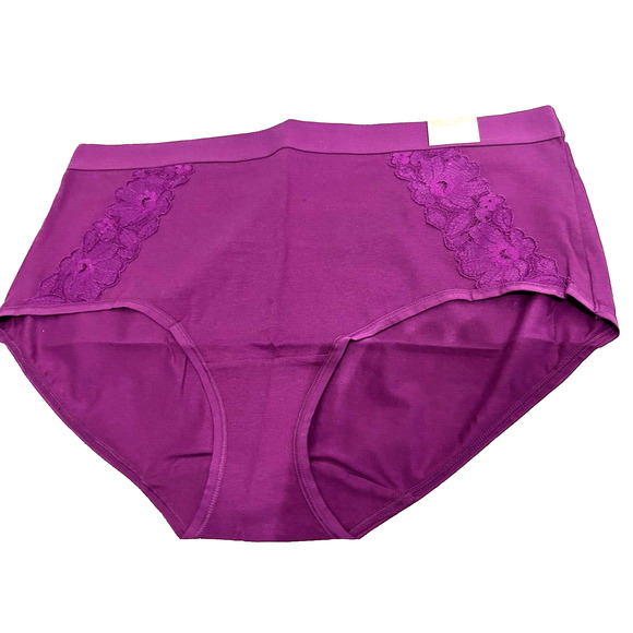 NWT Lane Bryant Eggplant Purple Stretch Cotton Blend Brief Panties Size 1X 18 20 - Picture 1 of 4